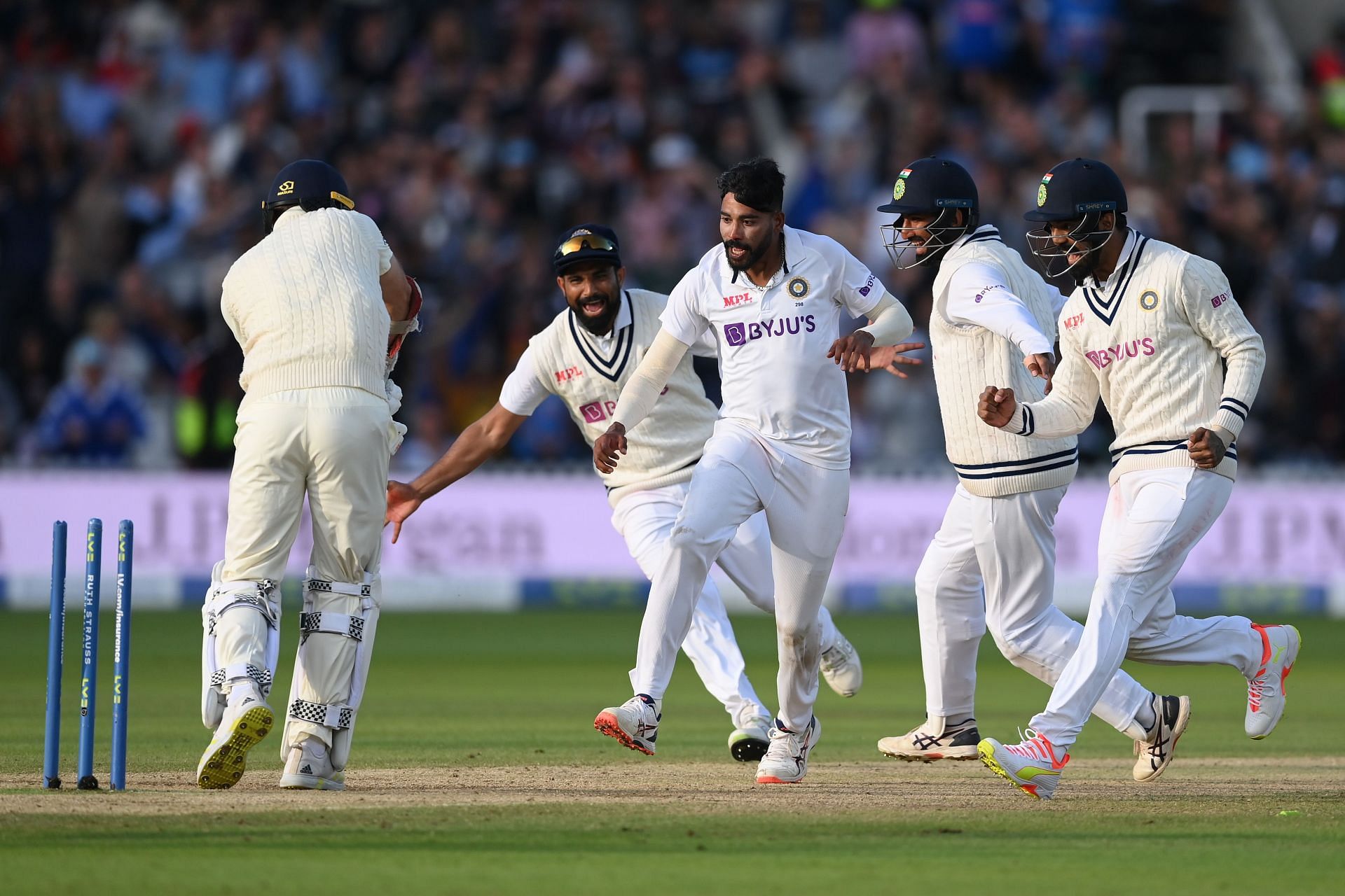 Indian players celebrate a famous win at Lord’s in 2021. (Image Credits: Getty Images)